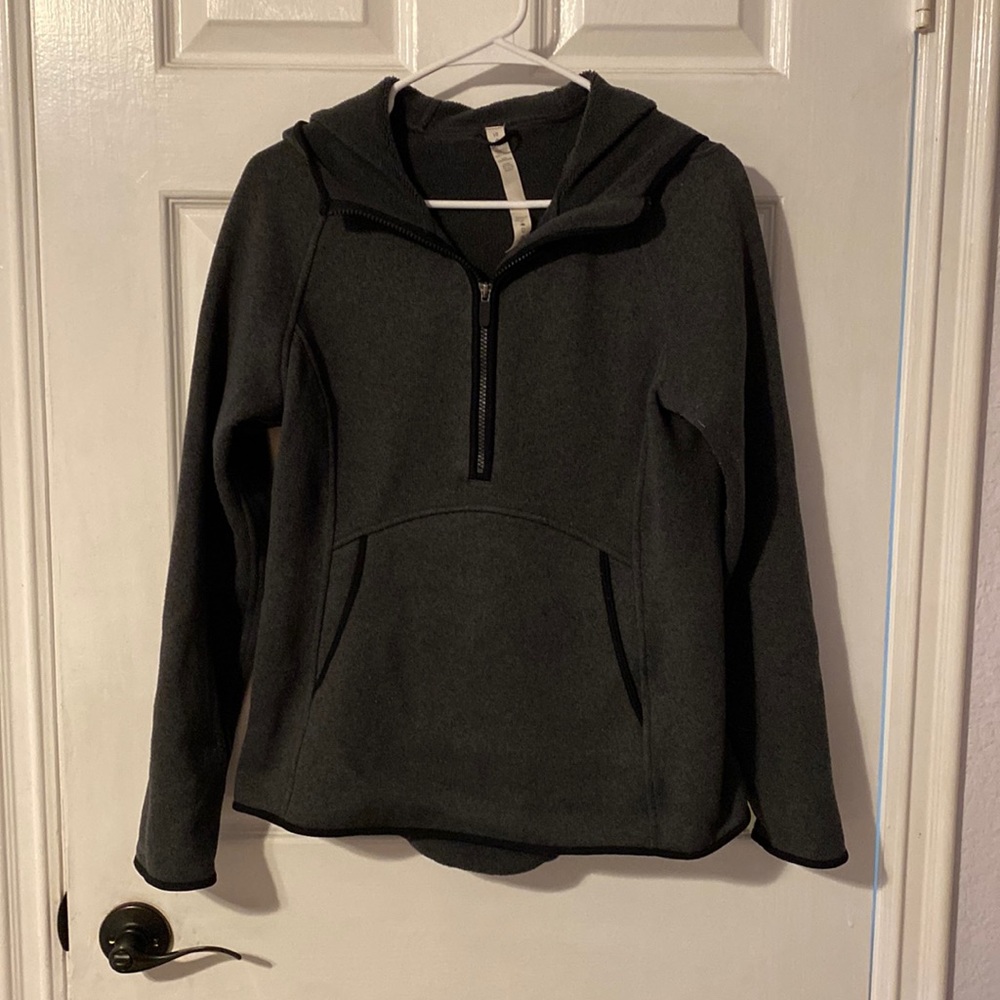 Lululemon, sweater, gray, size 10, half zip